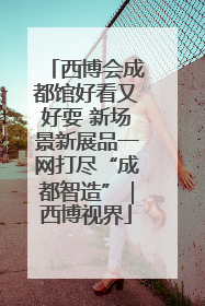 西博会成都馆好看又好耍 新场景新展品一网打尽“成都智造”｜西博视界